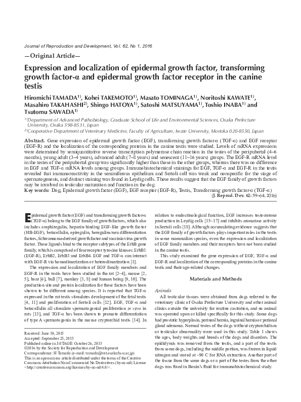 (PDF) Expression and localization of epidermal growth factor receptors ...