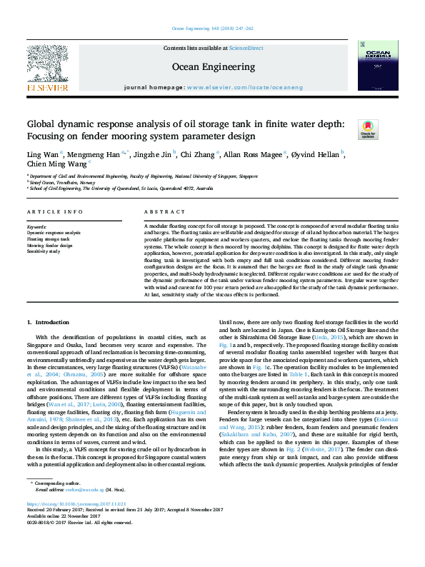 (PDF) Global dynamic response analysis of oil storage tank in finite ...