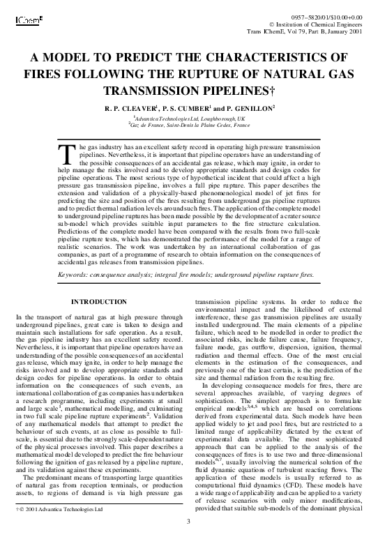 (PDF) A Model to Predict the Characteristics of Fires Following the ...