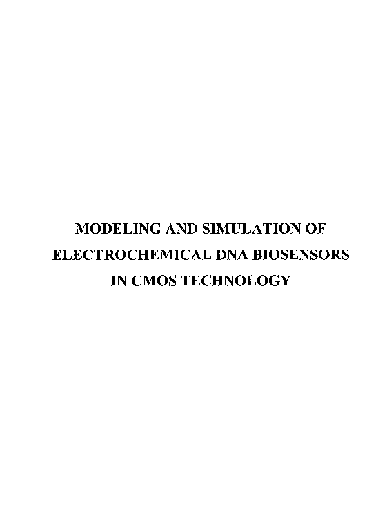 (PDF) Modeling and Simulation of Electrochemical DNA Biosensors in CMOS ...