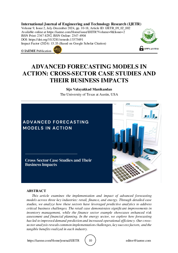 (PDF) ADVANCED FORECASTING MODELS IN ACTION: CROSS-SECTOR CASE STUDIES ...