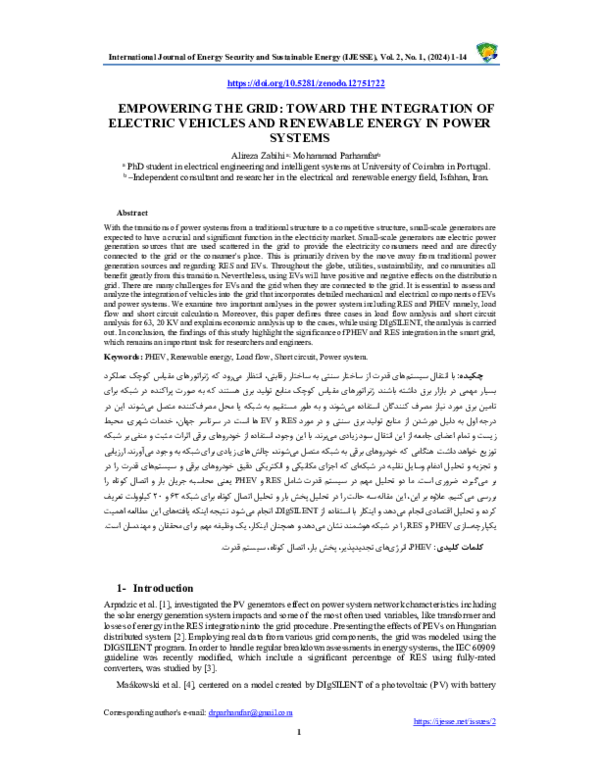 (PDF) EMPOWERING THE GRID: TOWARD THE INTEGRATION OF ELECTRIC VEHICLES ...