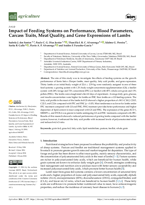 (PDF) Impact of Feeding Systems on Performance, Blood Parameters ...