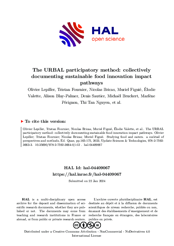 (PDF) The URBAL participatory method: collectively documenting ...