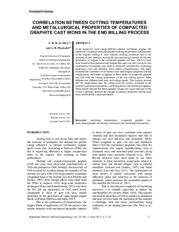 (PDF) Correlation Between Cutting Temperatures and Metallurgical ...