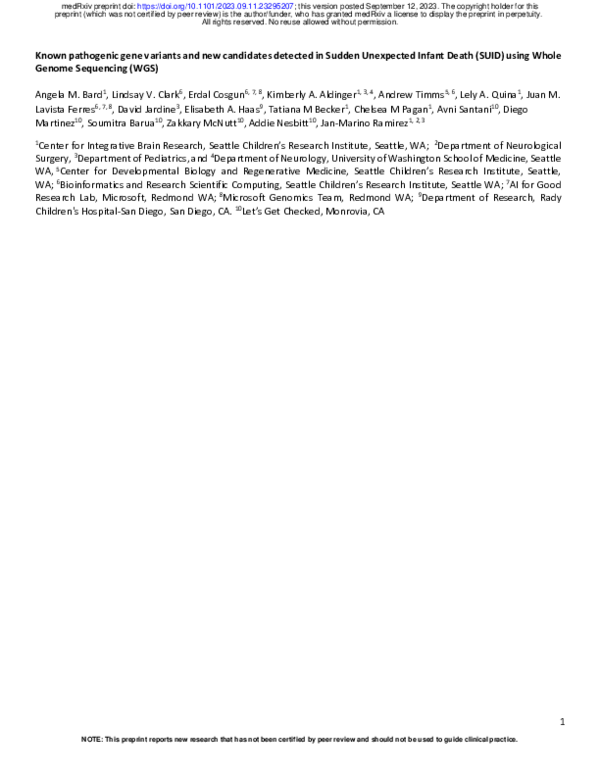 (PDF) Known pathogenic gene variants and new candidates detected in ...