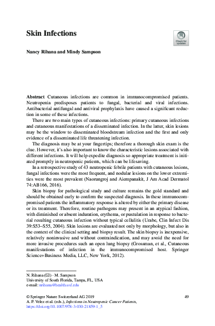(PDF) Skin Infections