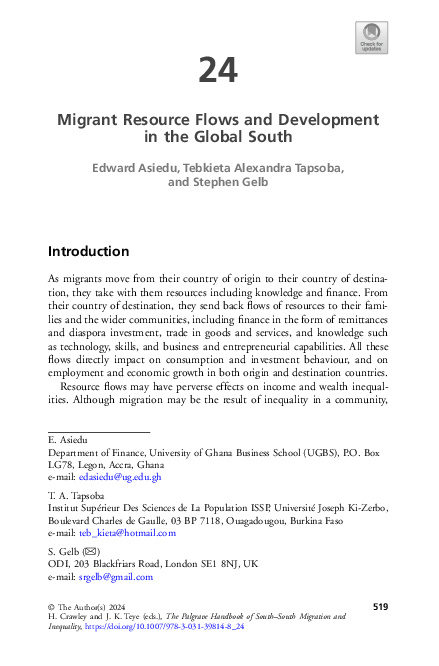 (PDF) Migrant Resource Flows and Development in the Global South