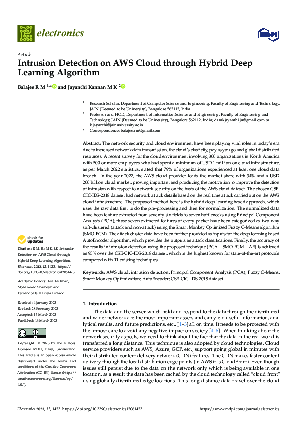 (PDF) Intrusion Detection on AWS Cloud through Hybrid Deep Learning ...