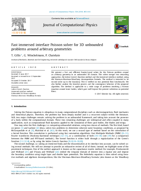(PDF) Fast immersed interface Poisson solver for 3D unbounded problems ...