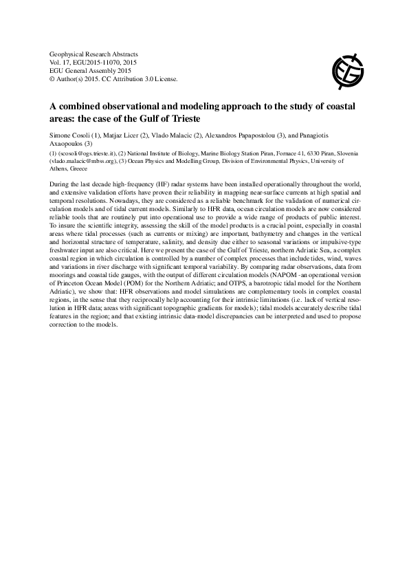 (PDF) A combined observational and modeling approach to the study of ...