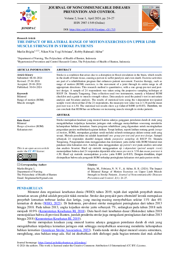 (PDF) The Impact of Bilateral Range of Motion Exercises on Upper Limb ...
