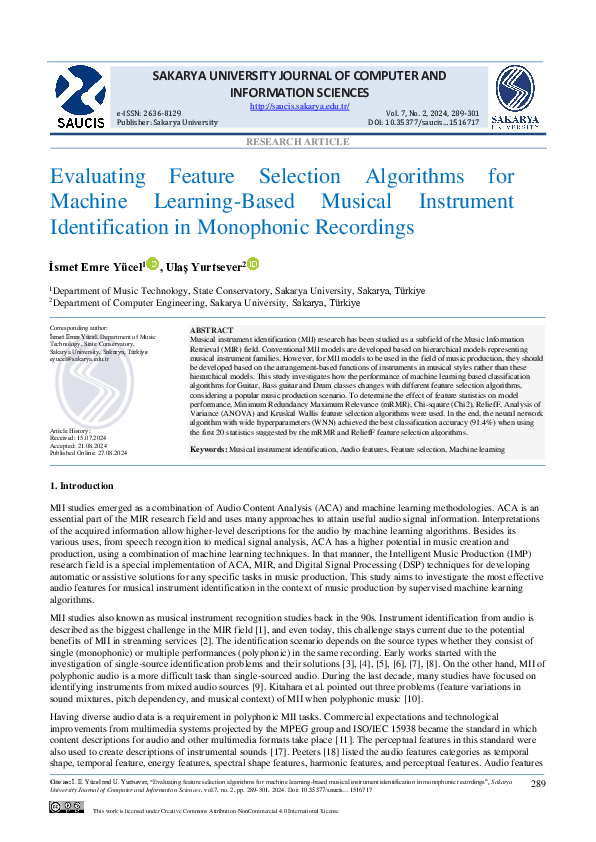 (PDF) Evaluating Feature Selection Algorithms for Machine Learning ...