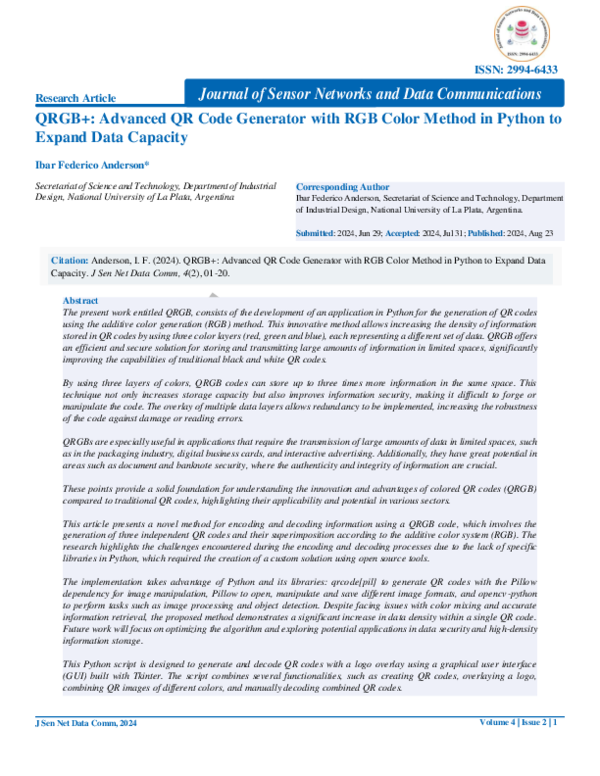 (PDF) QRGB+: Advanced QR Code Generator with RGB Color Method in Python ...
