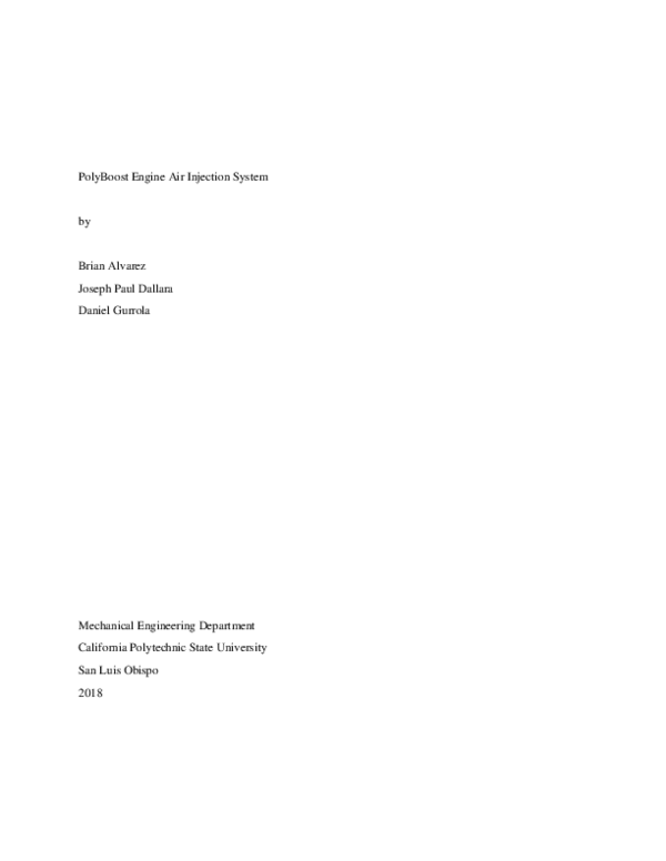 (PDF) PolyBoost Engine Air Injection System