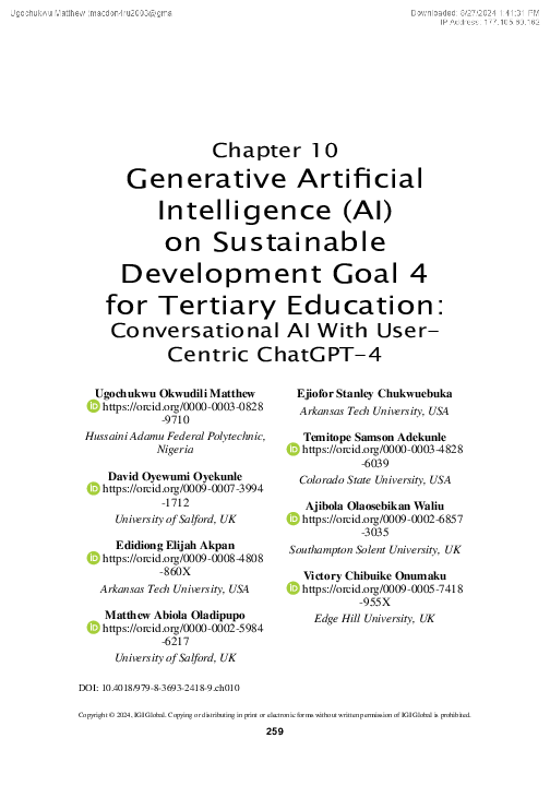 (PDF) Generative Artificial Intelligence AI