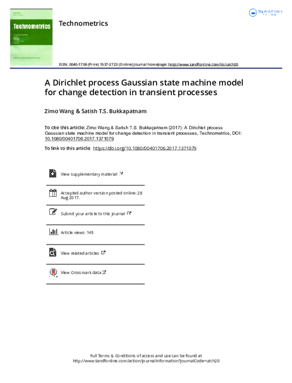 (PDF) A Dirichlet Process Gaussian State Machine Model for Change ...