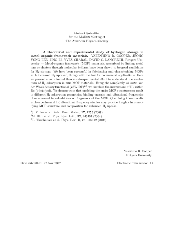 (PDF) Theoretical and experimental study of hydrogen bonded liquids ...