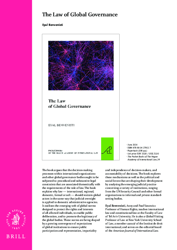 (PDF) The Law of Global Governance
