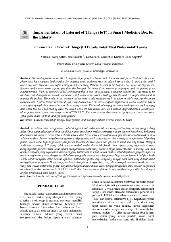 (PDF) Implementation of Internet of Things (IoT) in Smart Medicine Box ...