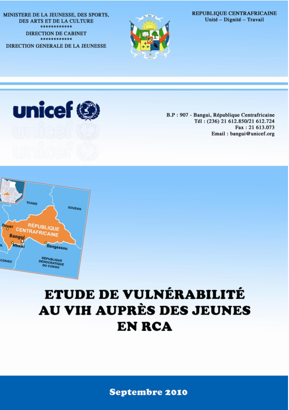 (PDF) Rapport étude de vulnérabilité au VIH en RCA