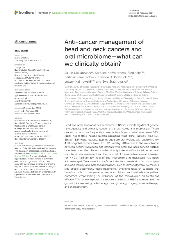 (PDF) Anti-cancer management of head and neck cancers and oral ...