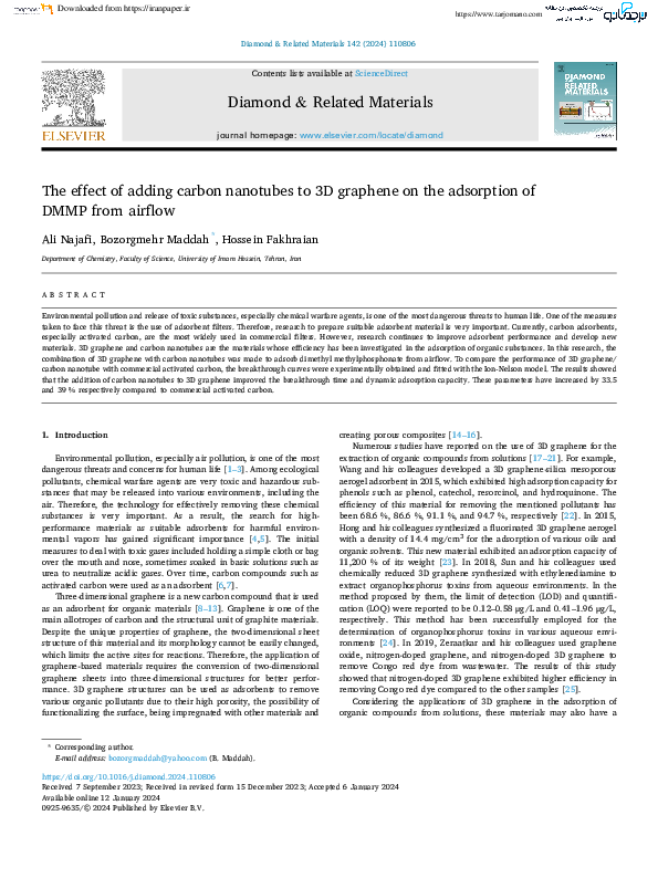 (PDF) The effect of adding carbon nanotubes to 3D graphene on the ...