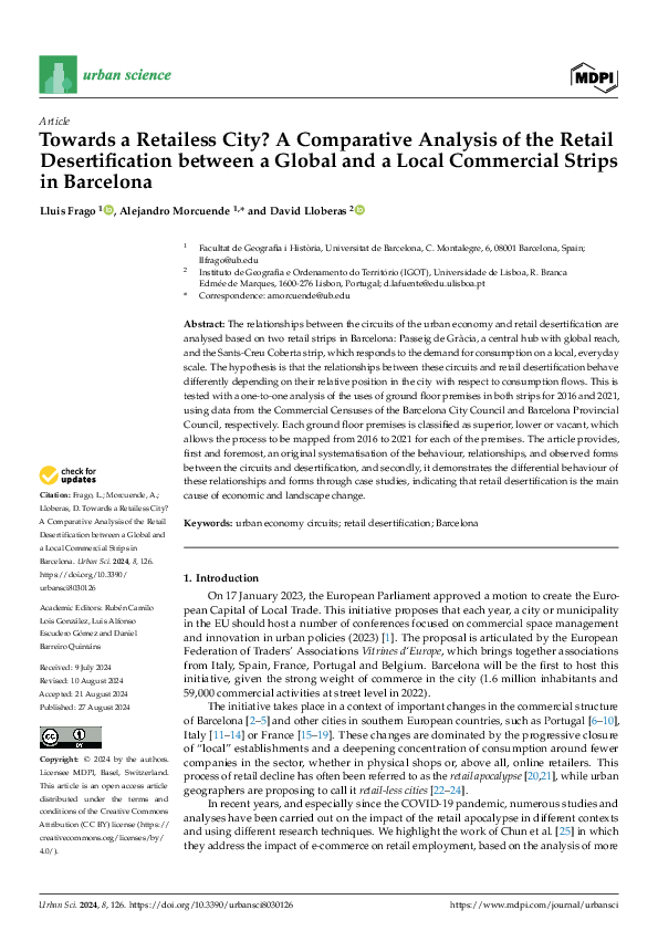 (PDF) Towards a Retailess City? A Comparative Analysis of the Retail ...
