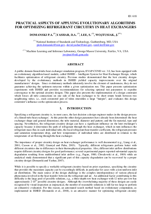 (PDF) Practical Aspects of Applying Evolutionary Algorithms for ...