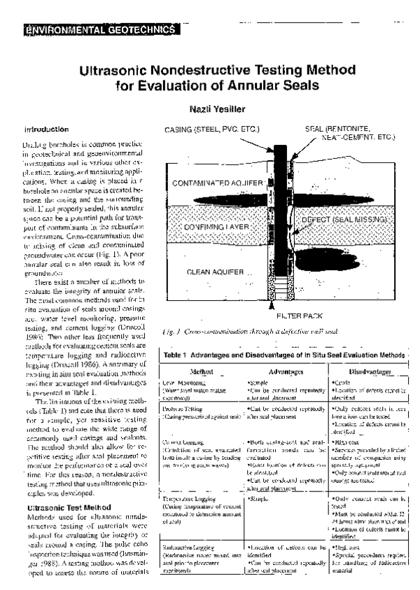 (PDF) Ultrasonic Nondestructive Testing Method for Evaluation of ...