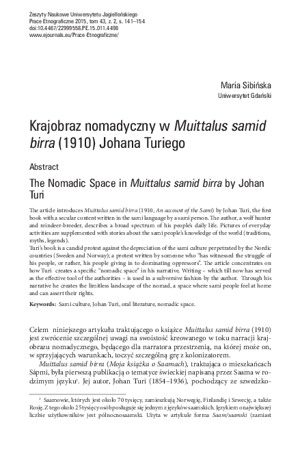 (PDF) Krajobraz nomadyczny w Muittalus samid birra (1910) Johana Turiego