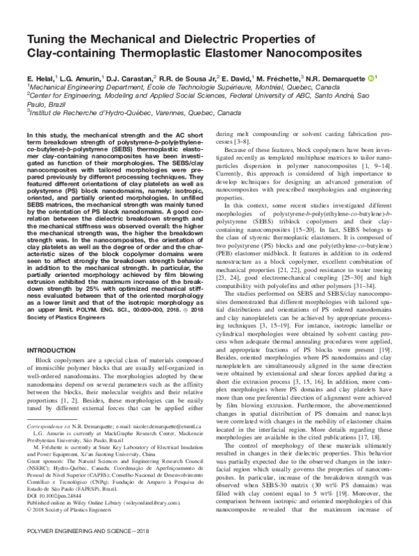 (PDF) Tuning the mechanical and dielectric properties of clay ...