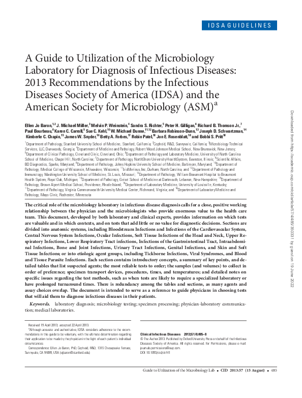 (PDF) Executive Summary: A Guide to Utilization of the Microbiology ...