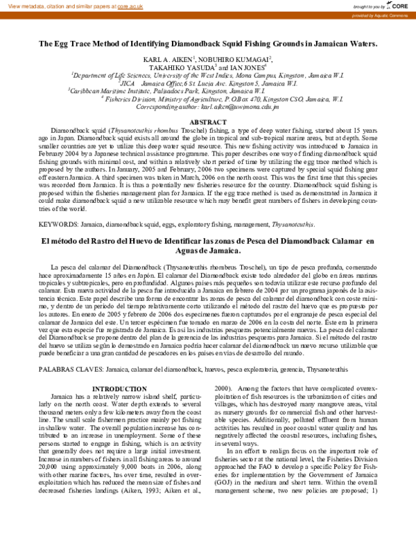 (PDF) The egg trace method of identifying diamondback squid fishing ...