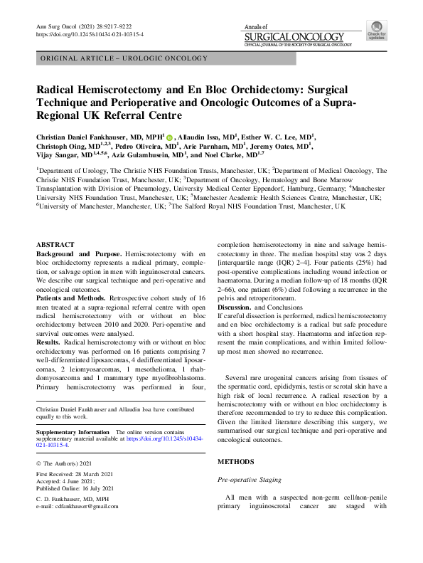 (PDF) Radical Hemiscrotectomy and En Bloc Orchidectomy: Surgical ...