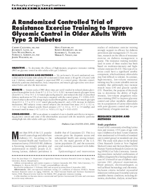 (PDF) A Randomized Controlled Trial of Resistance Exercise Training to ...