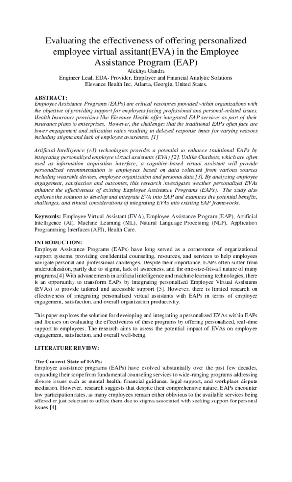 (PDF) Evaluating the effectiveness of offering personalized employee ...