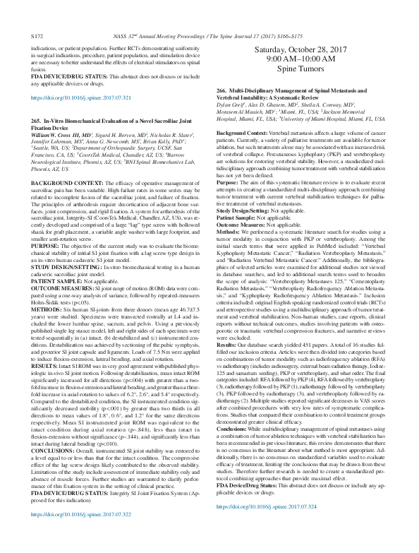 (PDF) Multidisciplinary Management of Spinal Metastasis and Vertebral ...