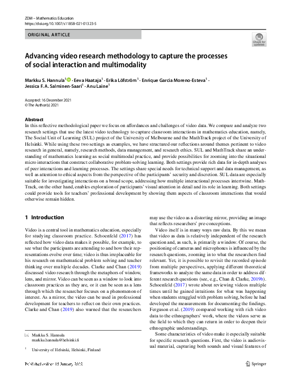 (PDF) Advancing video research methodology to capture the processes of ...