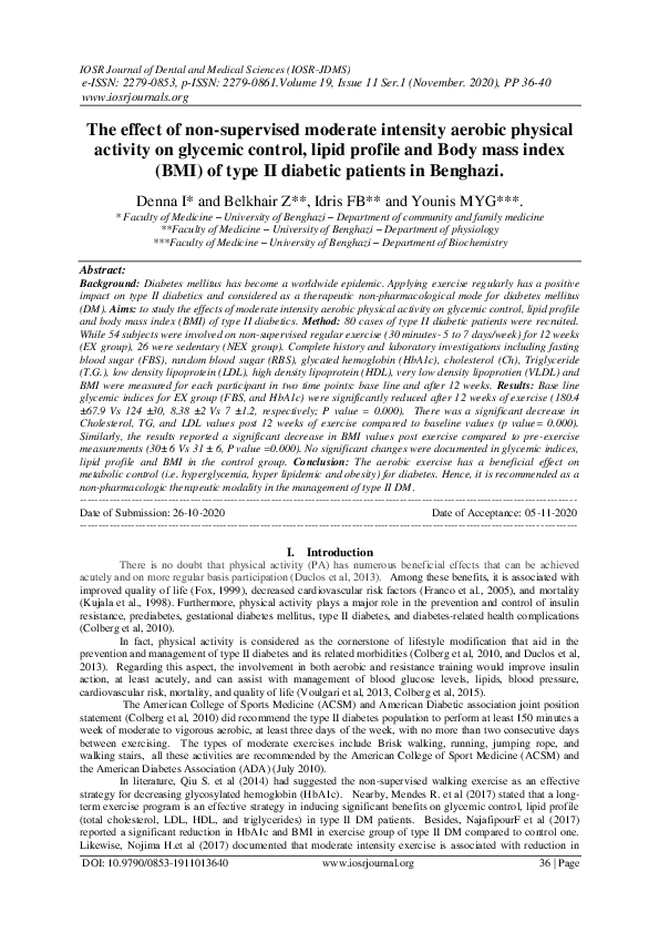 (PDF) The effect of non-supervised moderate intensity aerobic physical ...