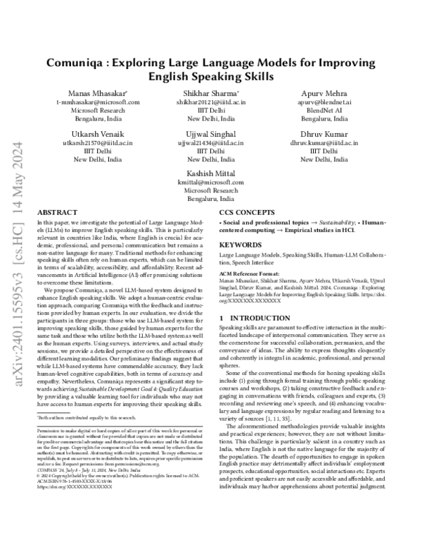 (PDF) Comuniqa : Exploring Large Language Models for improving speaking ...
