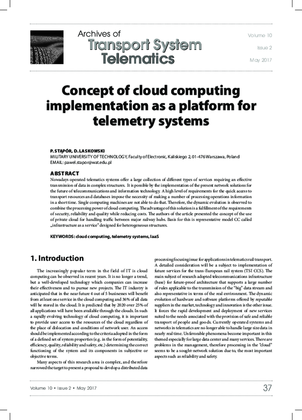 (PDF) Concept of cloud computing implementation as a platform for ...