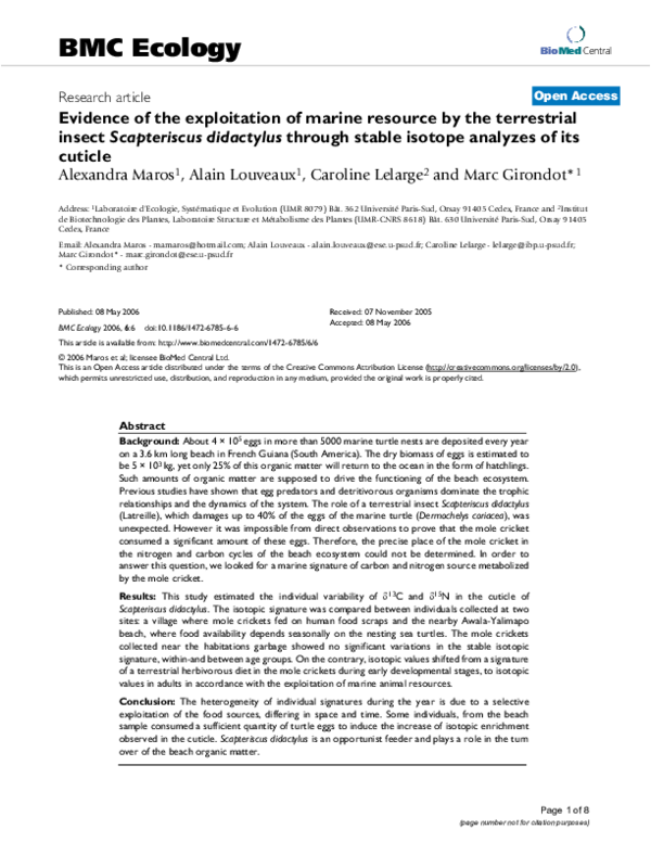 (PDF) Evidence of the exploitation of marine resource by the ...