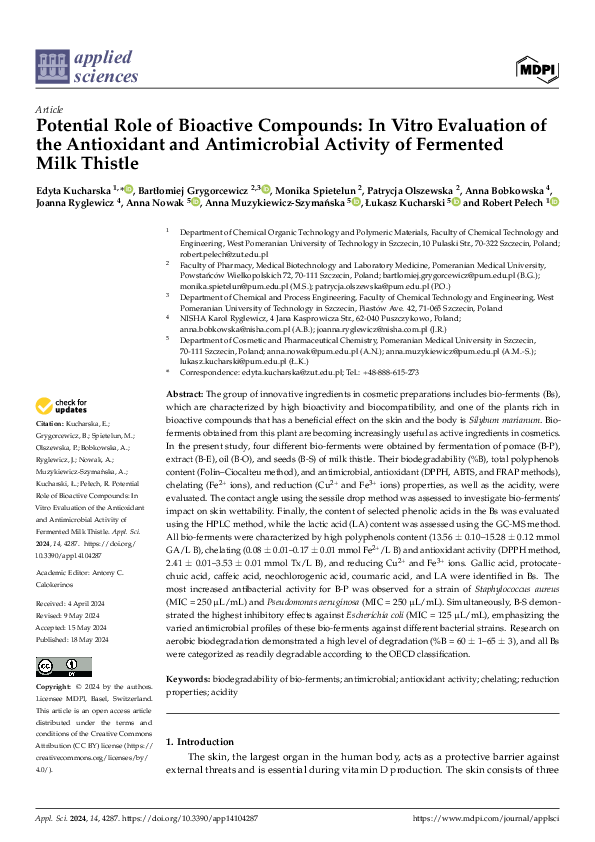 (PDF) Potential Role of Bioactive Compounds: In Vitro Evaluation of the ...