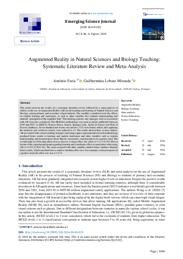 (PDF) Augmented Reality in Natural Sciences and Biology Teaching ...