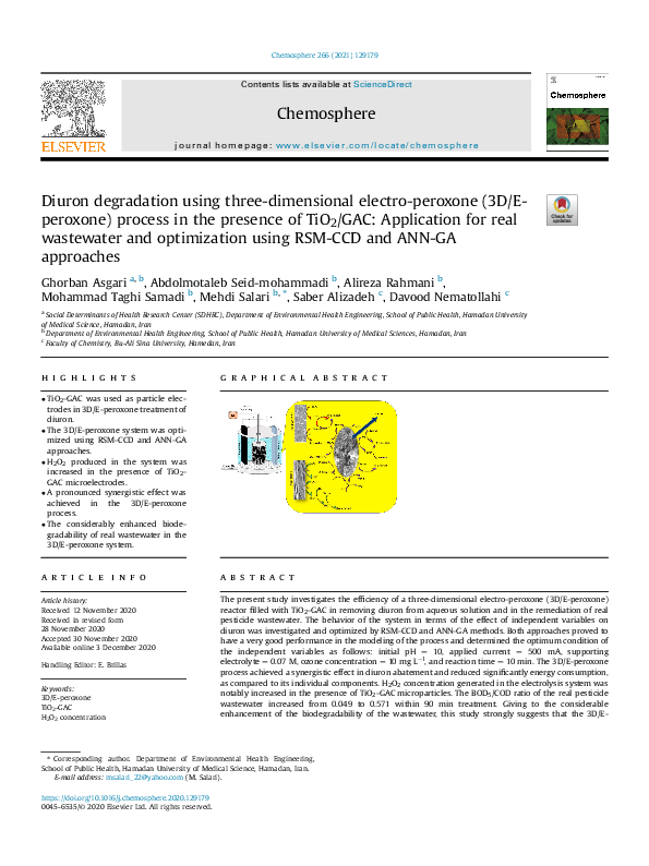 (PDF) Diuron degradation using three-dimensional electro-peroxone (3D/E ...