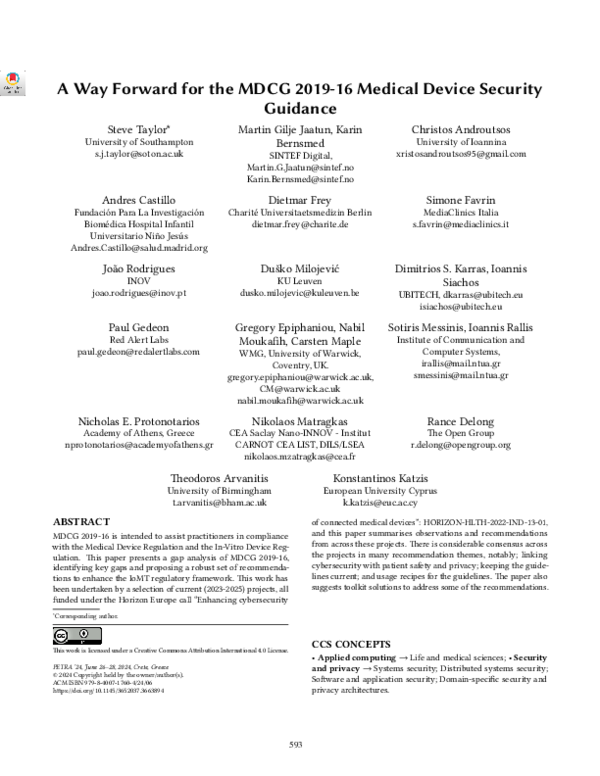 Mdcg 2024-16 Guidance On Cybersecurity For Medical Devices – IIOMI