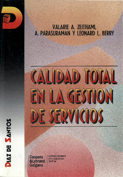 (PDF) Calidad total en la gestión de servicios