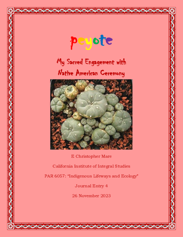 (PDF) Peyote - My Sacred Engagement with Native American Ceremony
