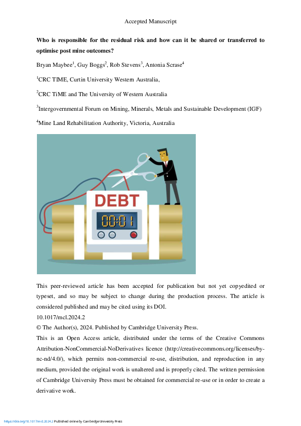 (PDF) Who is responsible for the residual risk and how can it be shared ...